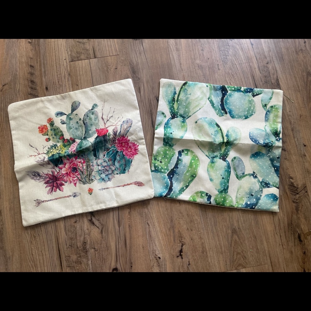 Cactus succulent throw pillow cases